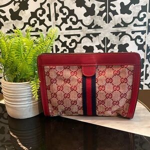 VGUC Gucci Parfums Red Vintage Pouch